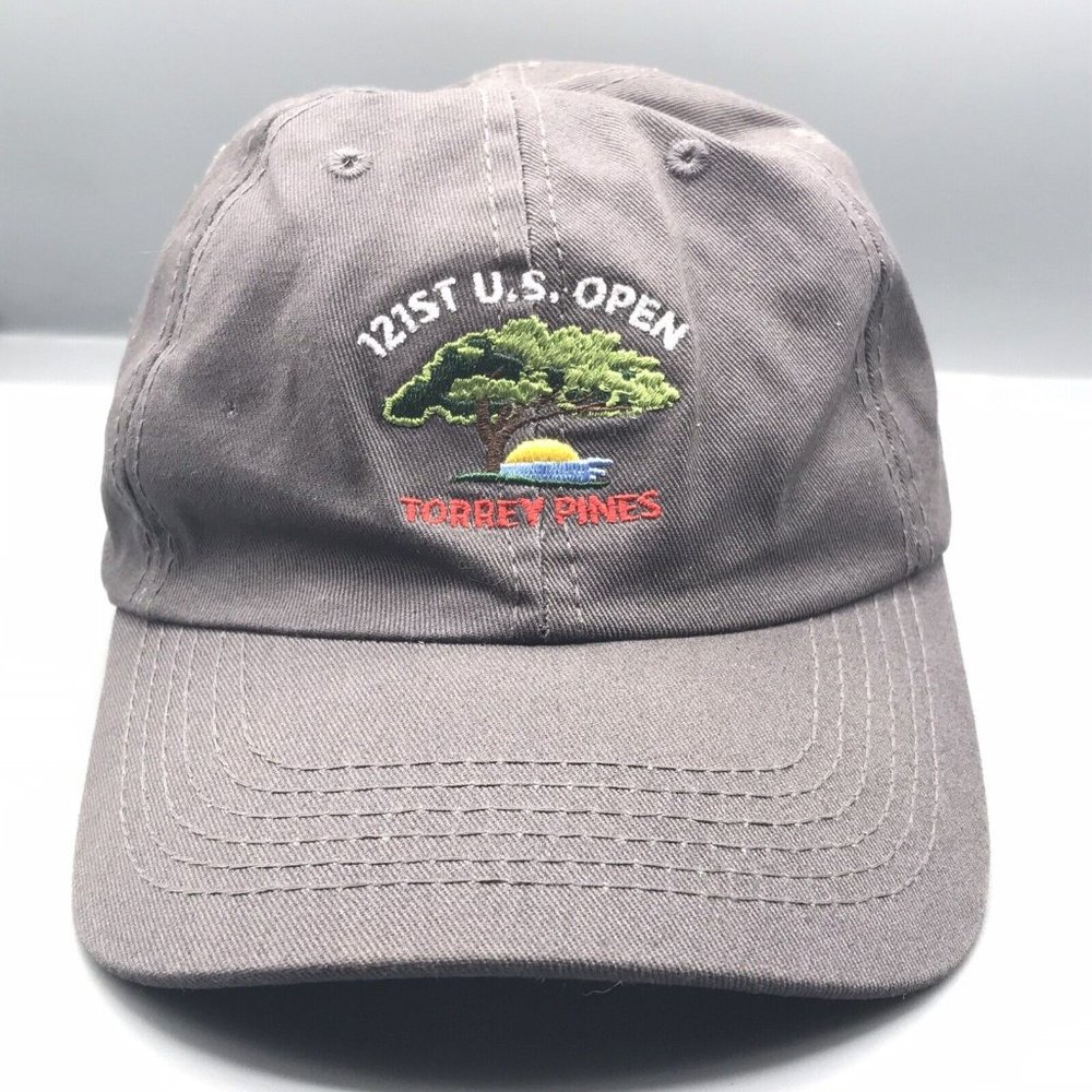121st US OPEN TORREY PINES GOLF Cap USGA Member Hat Gray Adjustable John Rahm **